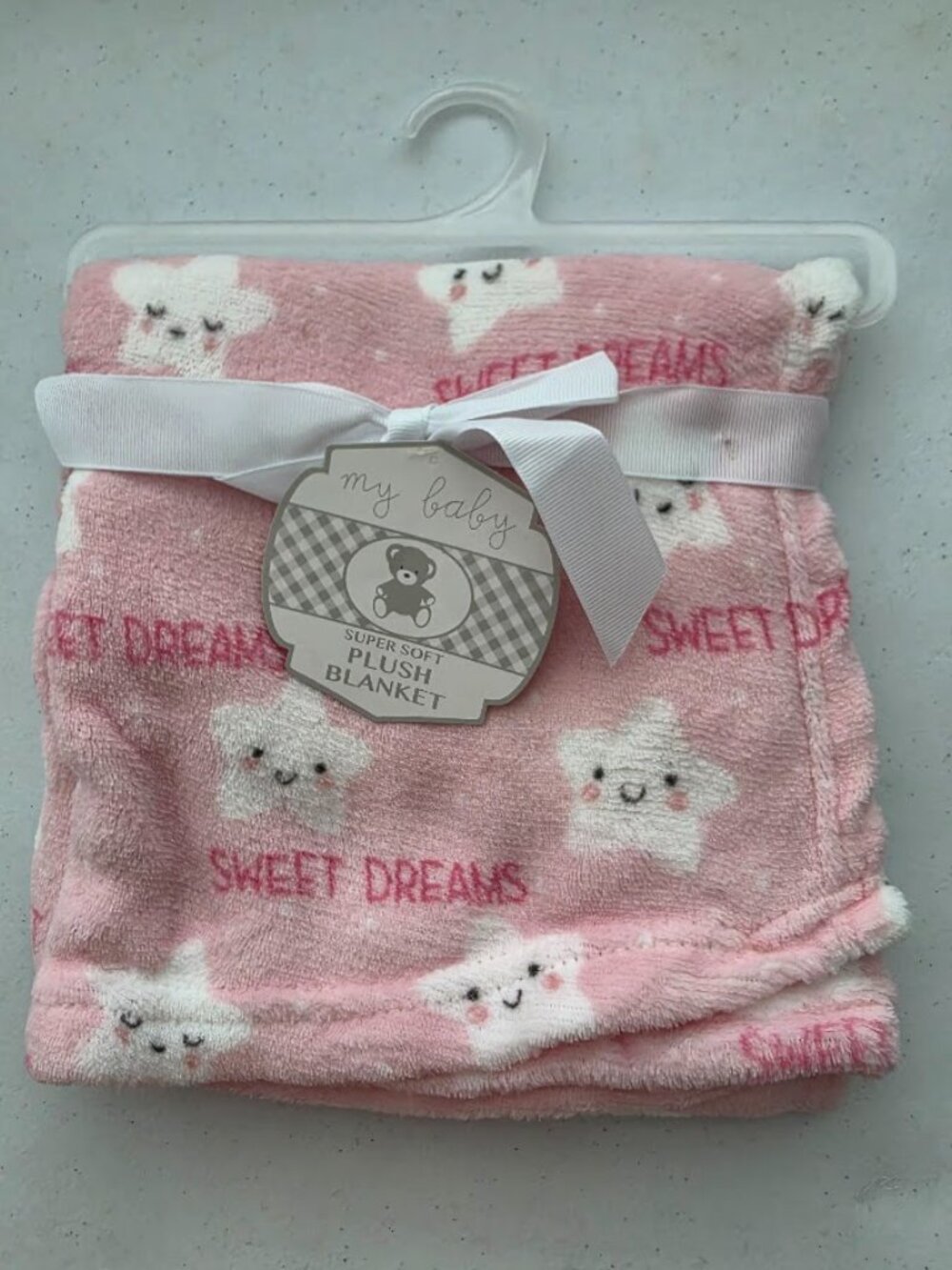My Baby Super Soft Plush Blanket Sweet Dreams 30" X 30".